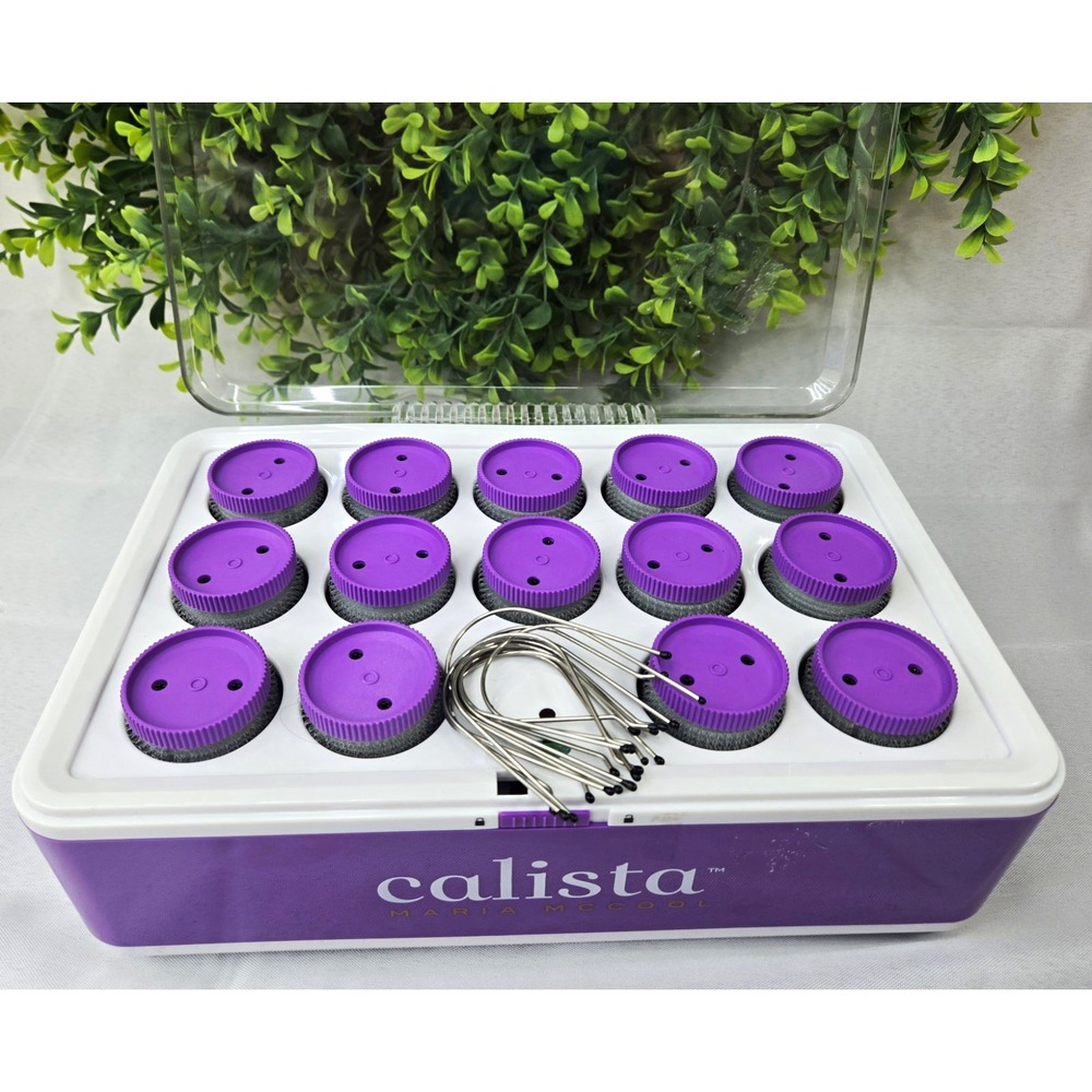 Calista MagicStylers Heated Self Grip 14 Hot Rollers VR770 Maria McCool 11 Pins